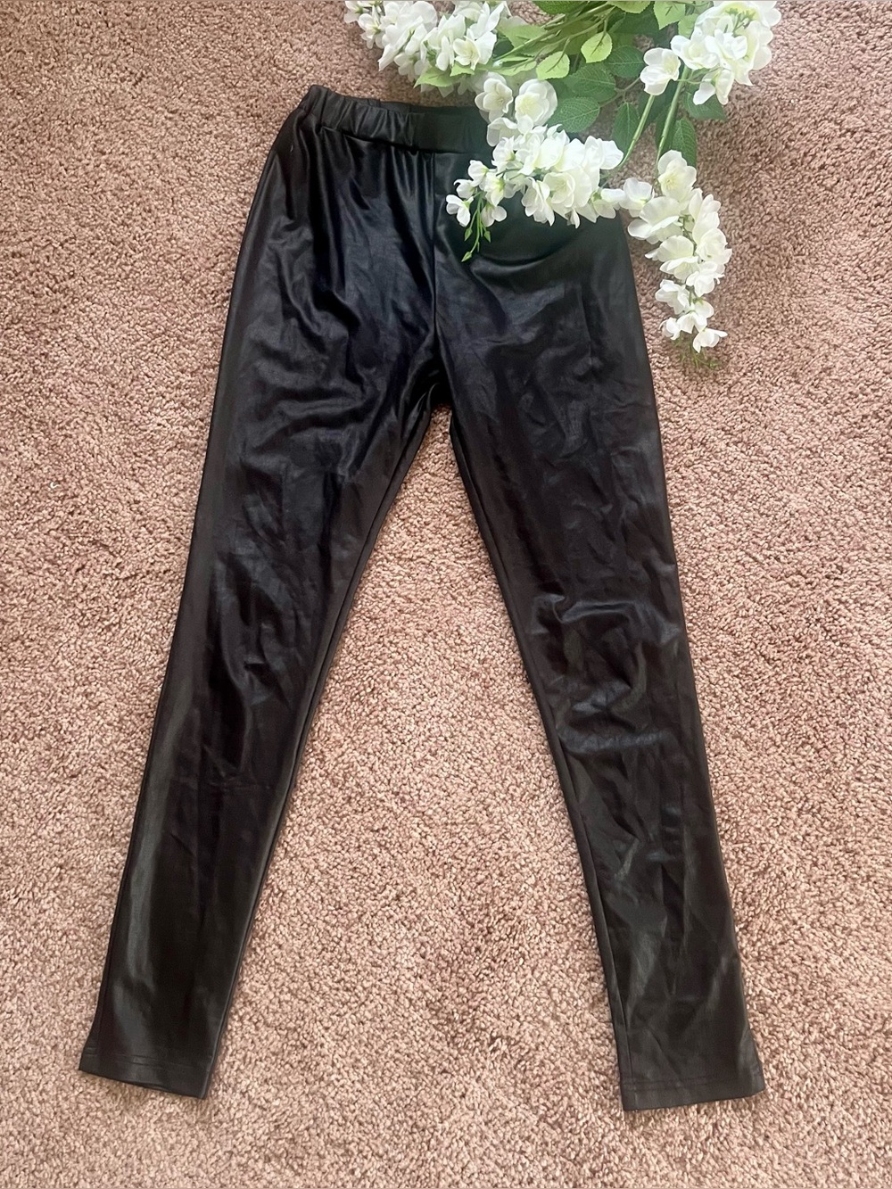 Black Faux Leather Leggings